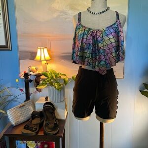 torrid Multicolor Mermaid Scallop Print Bikini Top